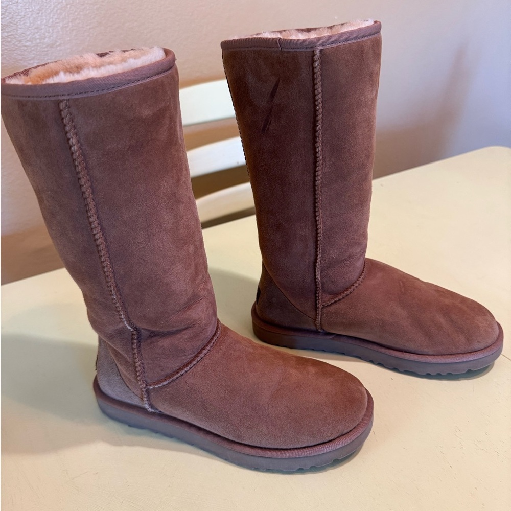 UGG Chestnut Suede Tall Boots